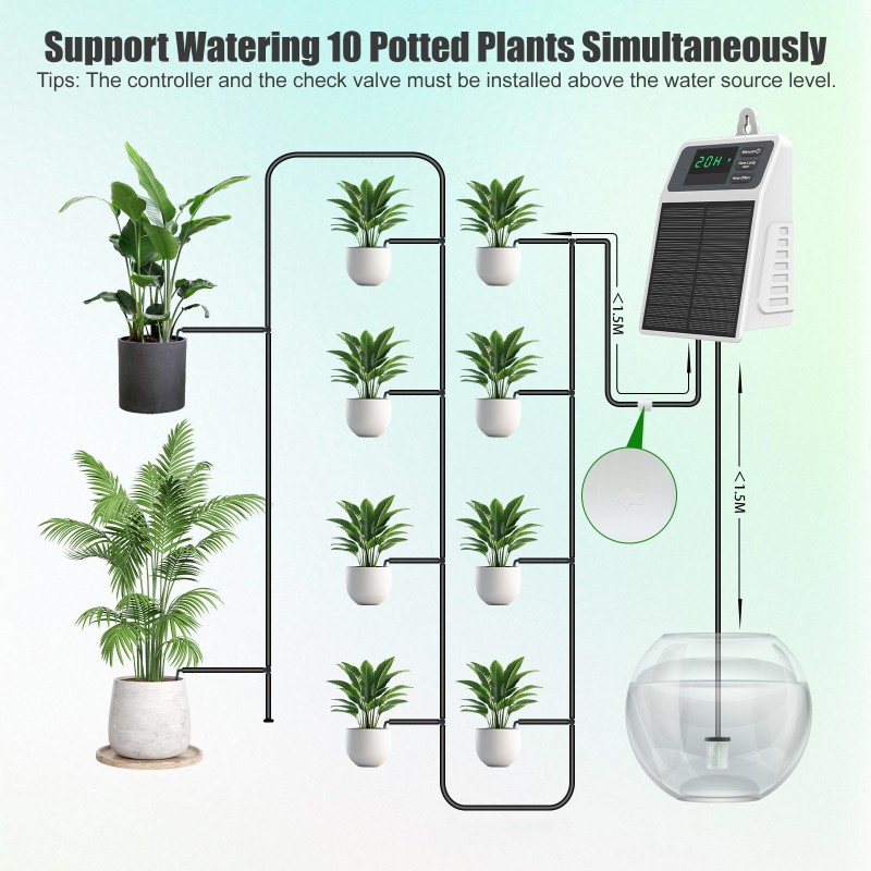 Solar Drip Irrigation Kit Garden - 【CHRISTMAS】 Kit di irrigazione a goccia