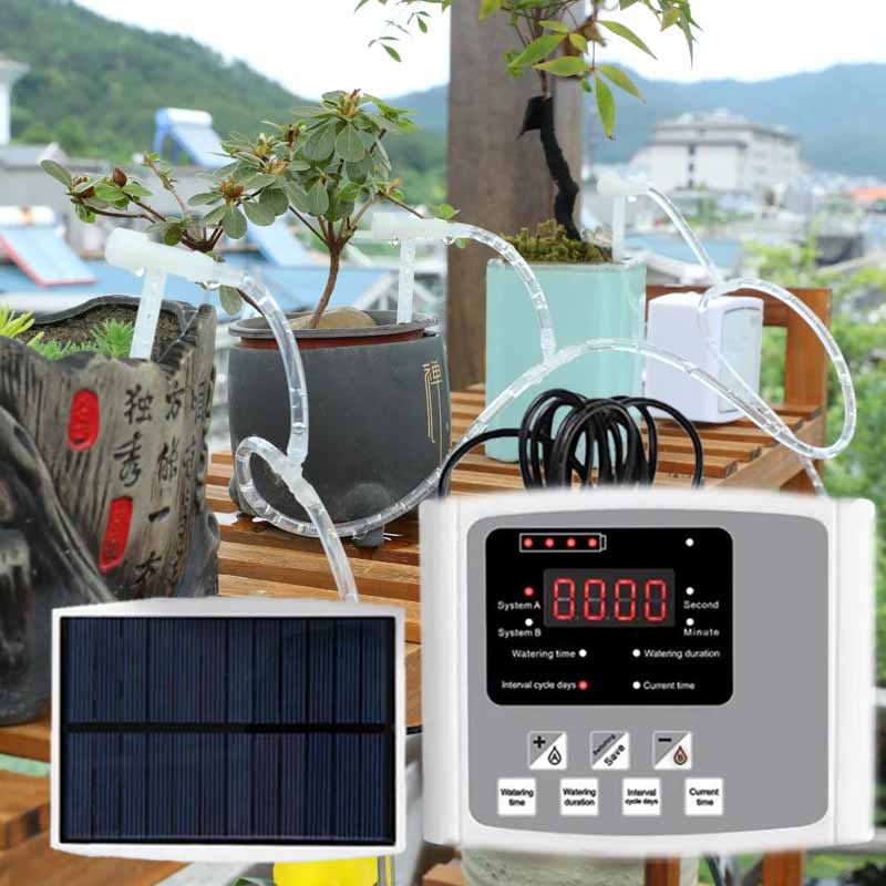 Solar Drip Irrigation Kit Garden - Dispositivo automatico per l'irrigazione a goccia