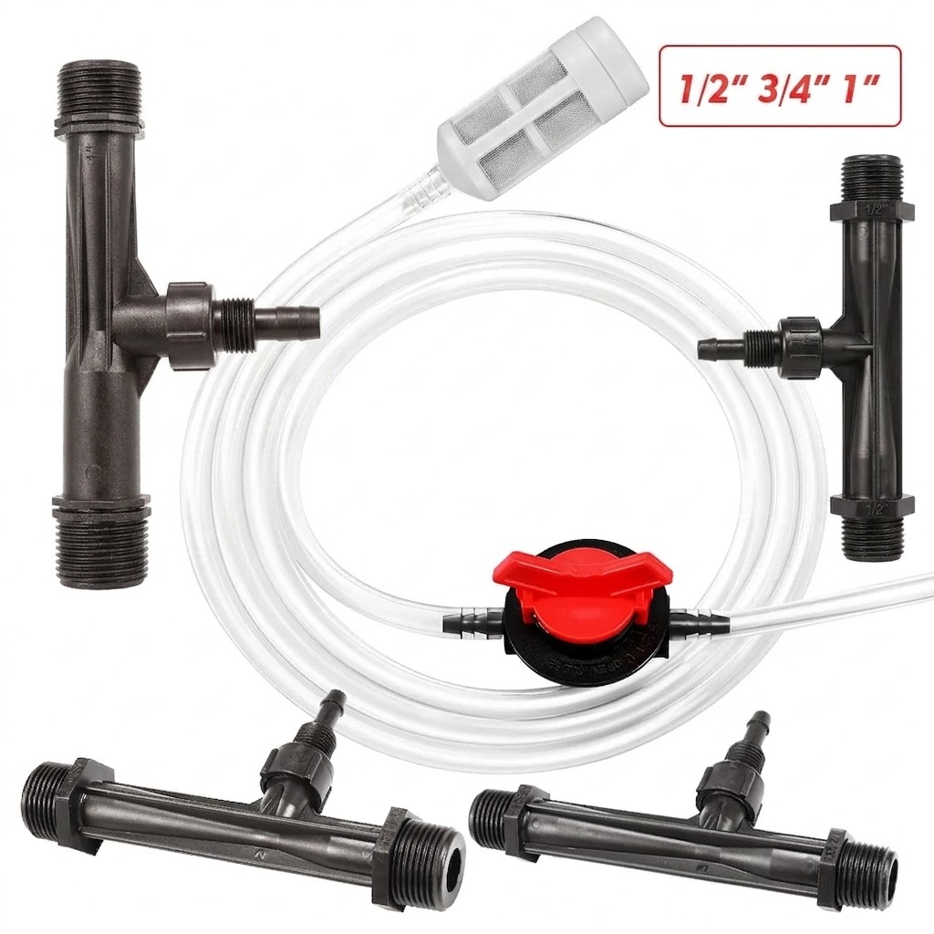Fertilizer Injector Venturi 3/4 Inch - Kit Iniettore di Fertilizzante Venturi per