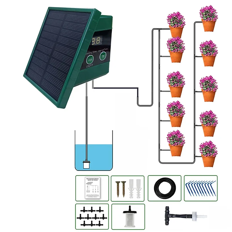 Solar Drip Irrigation Kit Garden - Sistema di irrigazione solare Dispositivo di