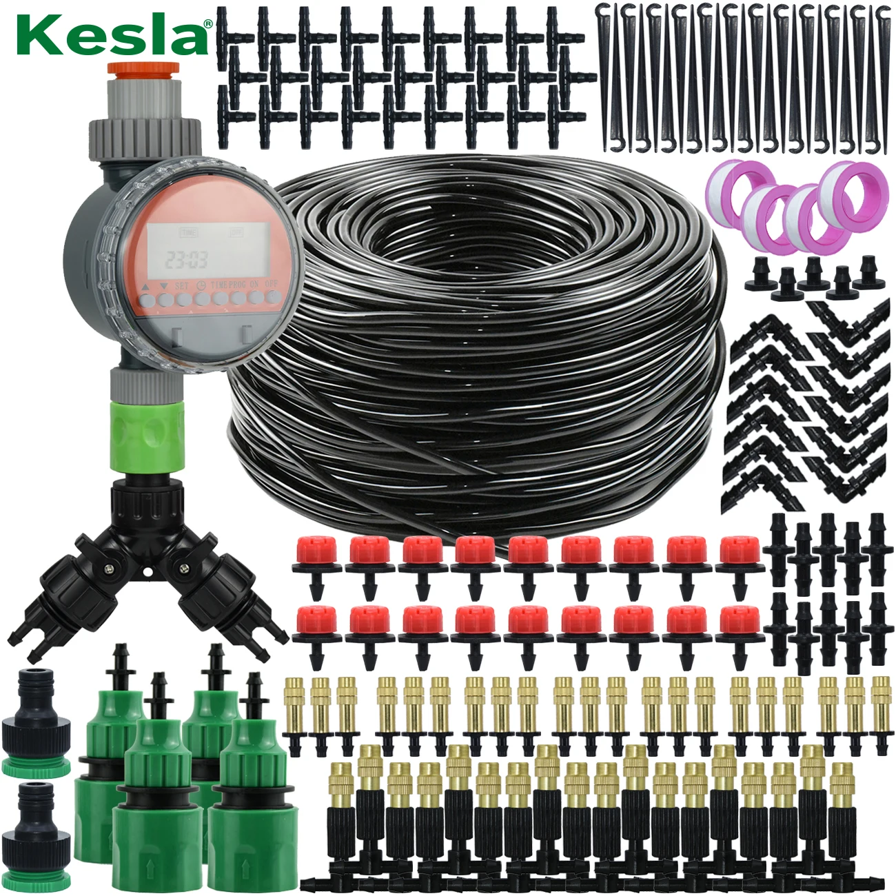 Mist Cooling System Outdoor Patio 15M - KESLA Outdoor 5M-30M Nebulizzazione Raffreddamento Kit