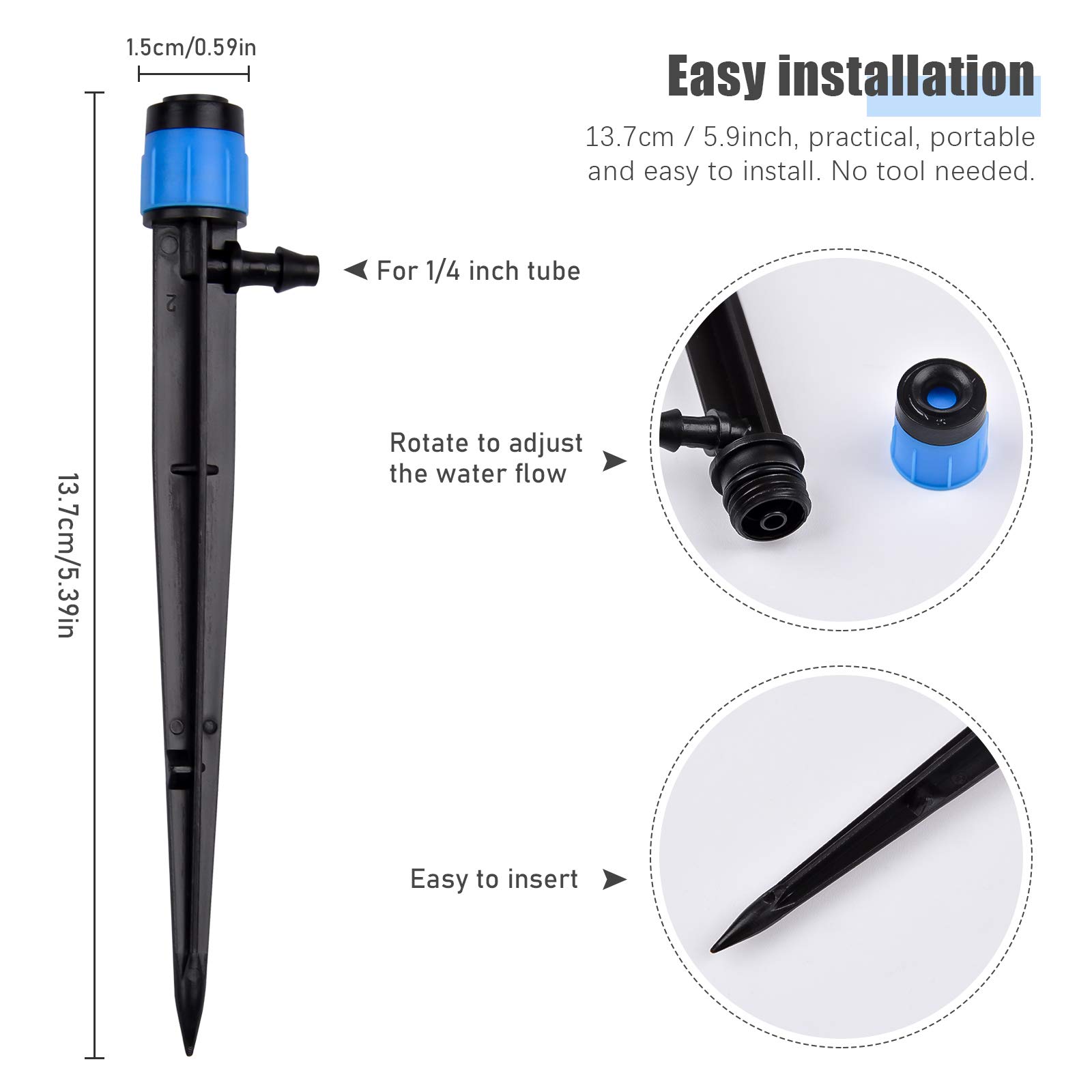 30 pezzi di gocciolatori per i - Drip Emitters Adjustable 360 Micro recensione e prezzo