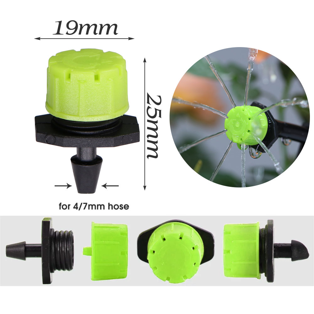 30-1000 pz verde 8 fori irriga - Drip Emitters Adjustable 360 Micro recensione e prezzo