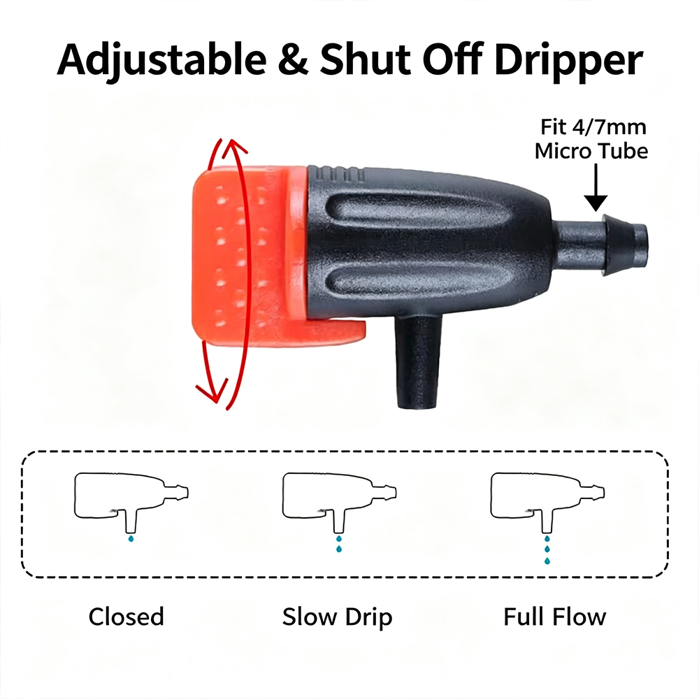 Irrigatore a picchetto regolab - Drip Emitters Adjustable 360 Micro recensione e prezzo