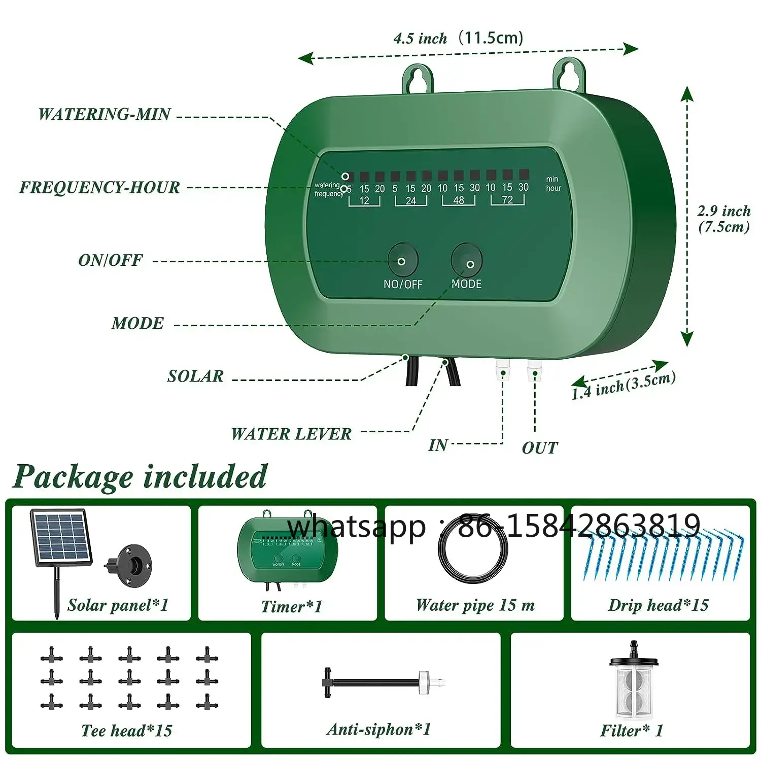 Kit di controllo per serra da  - Solar Drip Irrigation Kit Garden recensione e prezzo