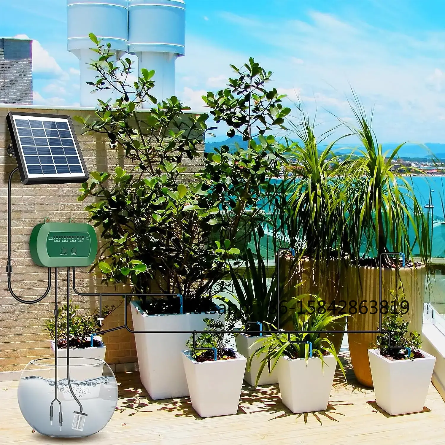 Kit di controllo per serra da  - Solar Drip Irrigation Kit Garden recensione e prezzo