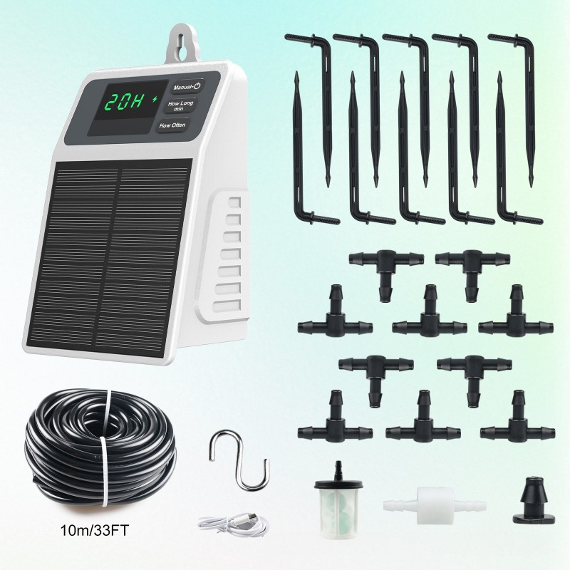 A03F-Kit di irrigazione automa - Solar Drip Irrigation Kit Garden recensione e prezzo