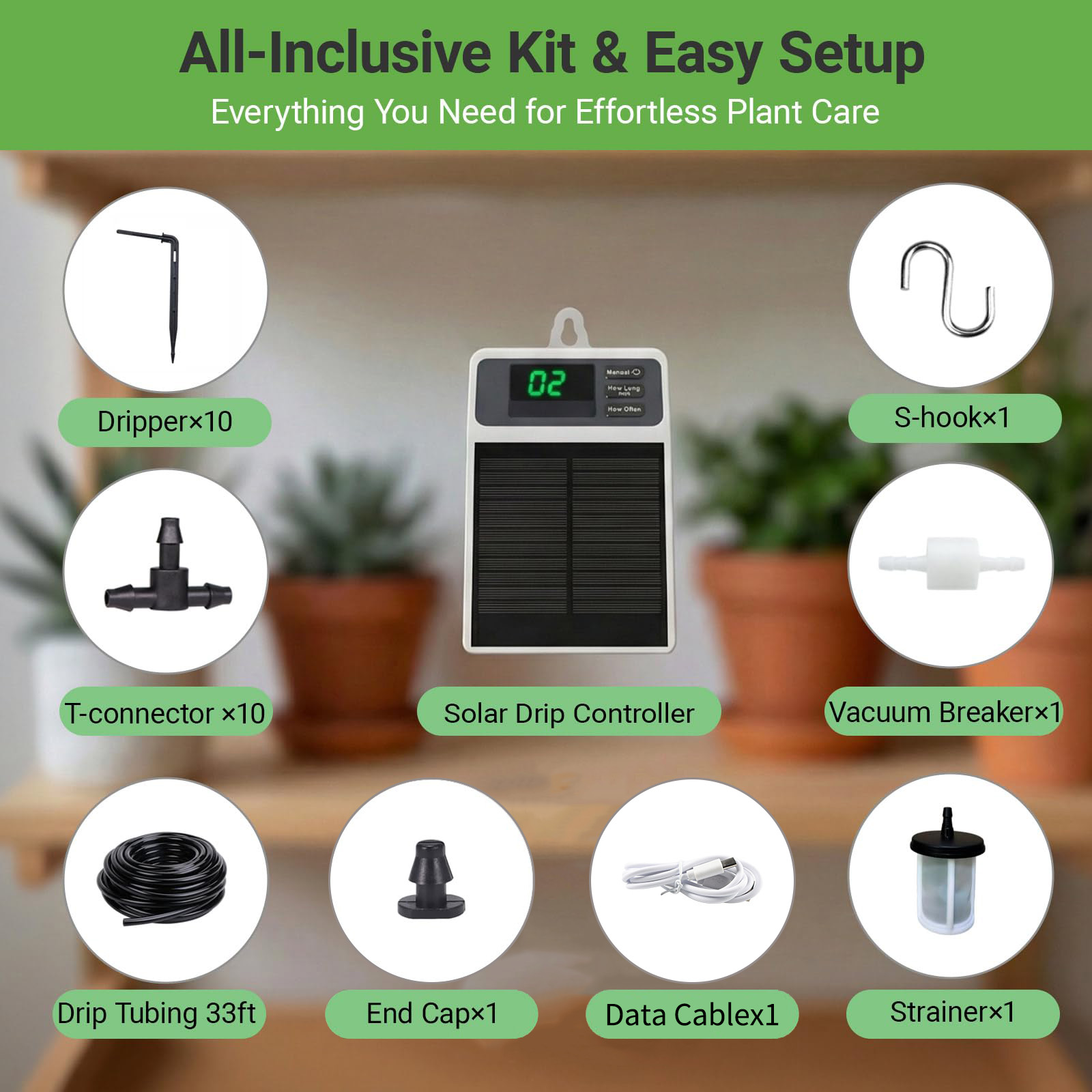 Sistema di irrigazione solare  - Solar Drip Irrigation Kit Garden recensione e prezzo