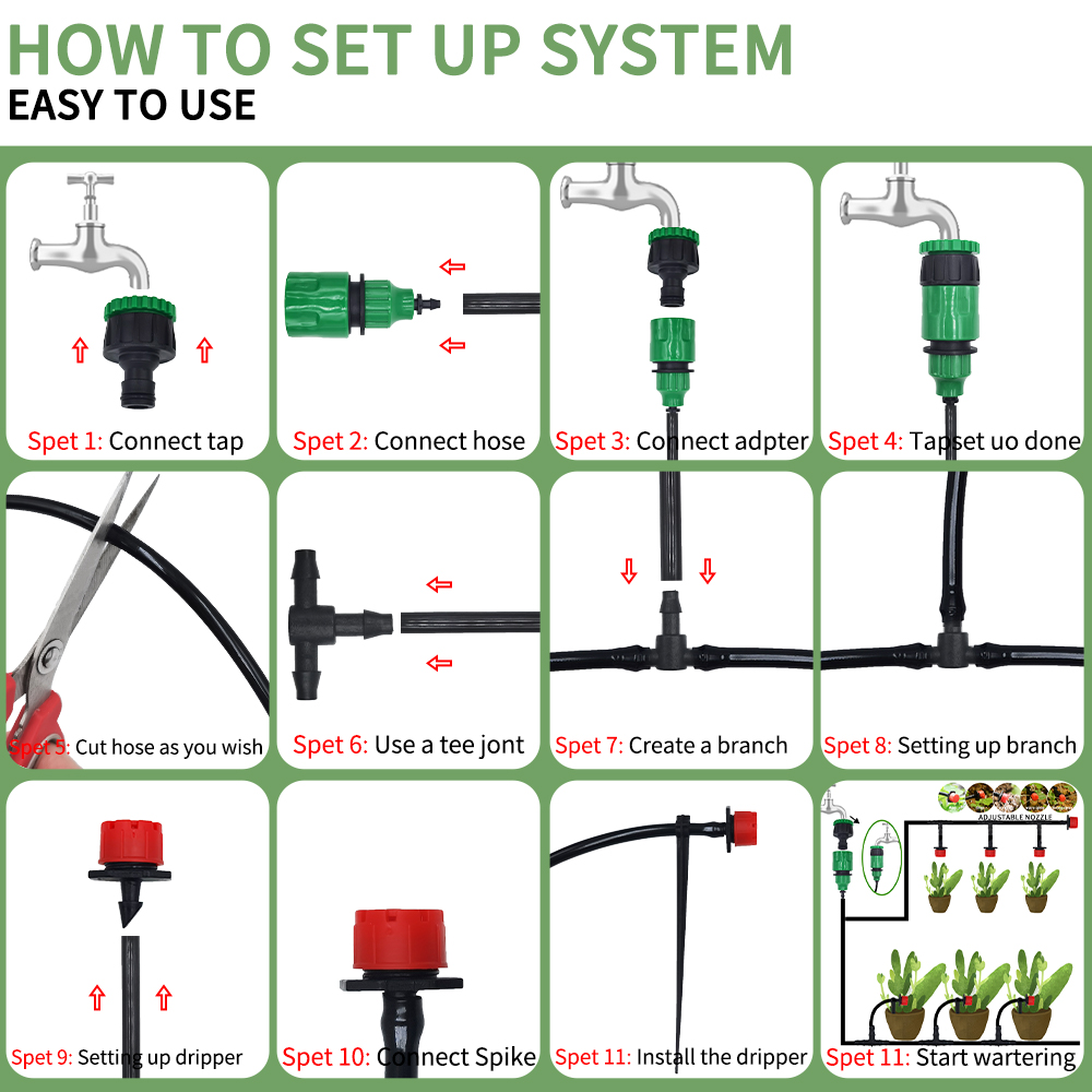 Micro sistema di irrigazione a - Drip Irrigation System Automatic Kit recensione e prezzo